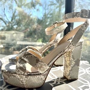 Snakeskin Platform Sandals